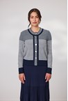 CARDIGAN - ink/white